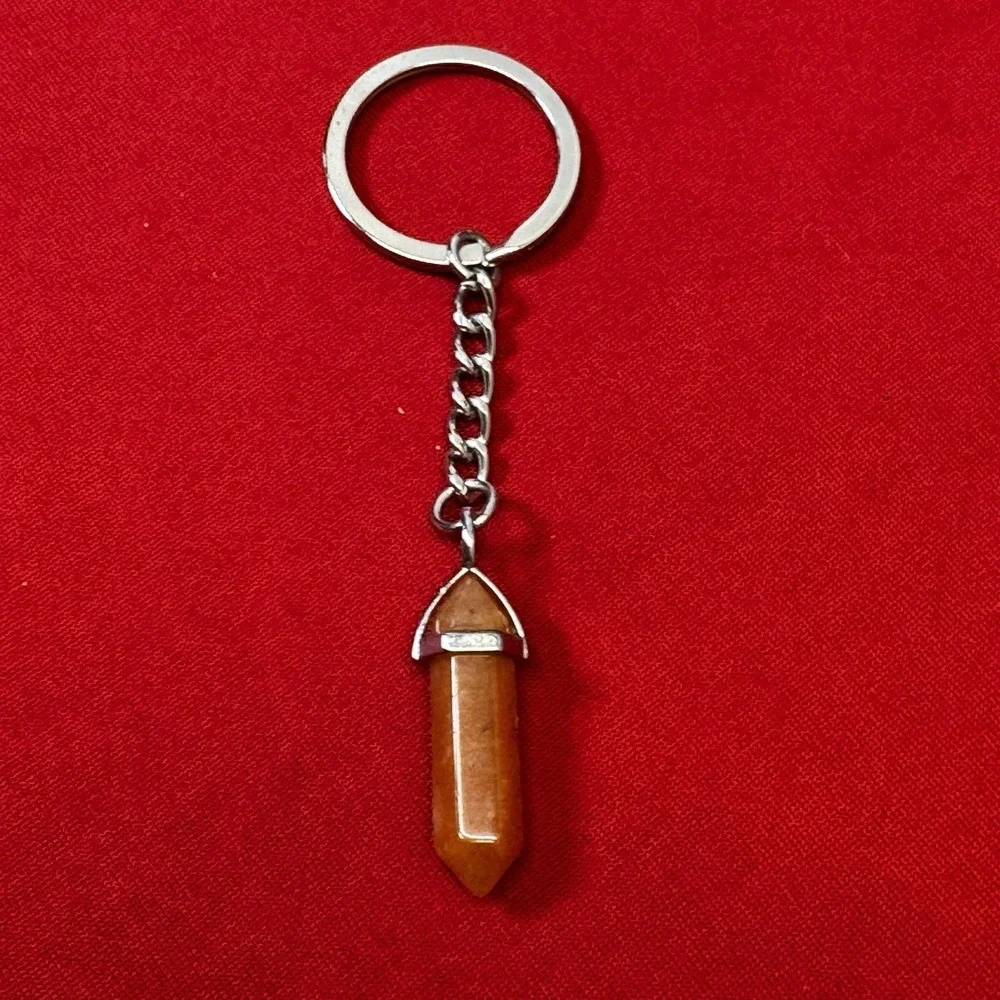 Orange Aventurine Crystal‎ Key Ring